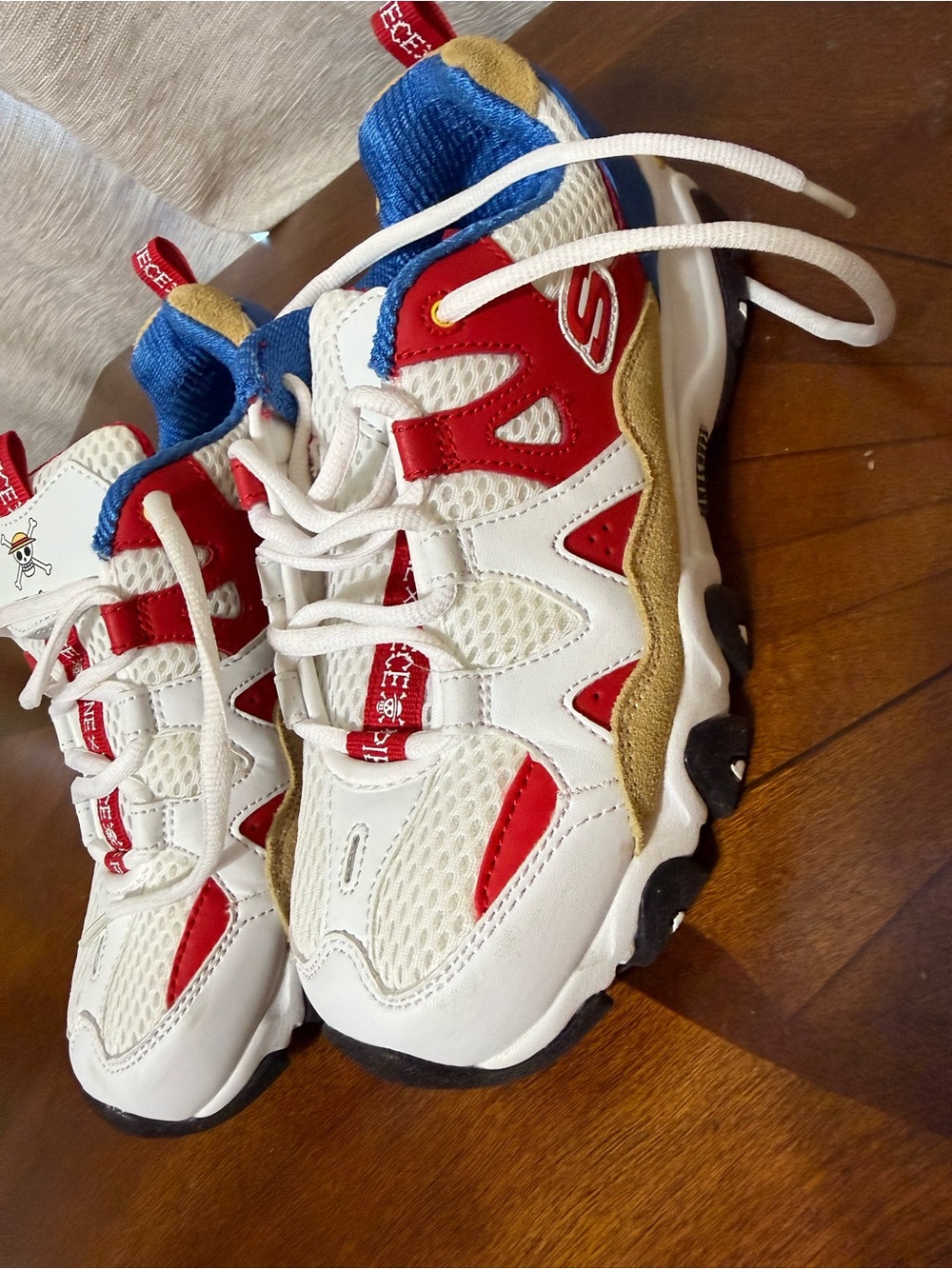 Onepiece White, Red & Blue Women’s Sneakers - Picture 9 of 15